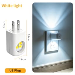 EU US Plug LED Night Light Dusk to Dawn Auto On/Off Warm/Cool White Night Lamp for Bedroom Hallway Stairs Kitchen Energy Saving