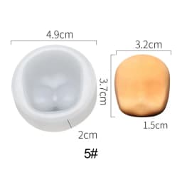 3D Baby Face Silicone Molds Q Version Clay Head Sculpey Doll Modification Accessories DIY Proportional Face Making Tools