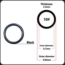 Fishing Rod Guides Ring 10Pcs~100Pcs Wear Resistant Ceramic Guide Ring Rod Repair Replacement Kit Alconite Ring Black 6mm~47.3mm