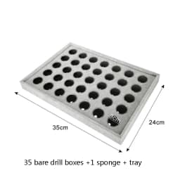 Acrylic Transparent Round Bare Diamond Box Jewelry Storage Display Tray Diamond Gem Storage Tray Counter Display Rack