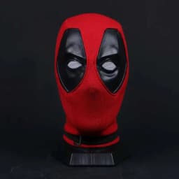Marvel Deadpool Silicone Headset Cover Knitted Face Mask Cosplay Prop Halloween Funny Dress Up Accessories Adult Party Gift