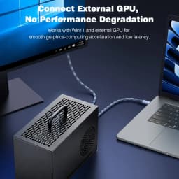 UGOURD Thunderbolt 5 USB4 Gen4 Cable 90 Degree Right Angle Elbow 80Gbps 16K Braided USB‑C to C 240W Fast Charging Cable For EGPU