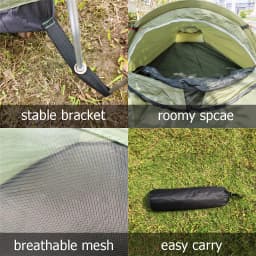 Camping Tent 1 Person, Ultralight Tent Single Mesh Bivy Waterproof Sleeping Gear for Camping Hiking Backpacking 1 Person Tent