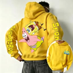 SpongeBob SquarePants and Patrick Star Cartoon Anime 2026 Spring and Autumn Men's and Women's Fashion Sports Hoodies