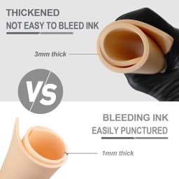 A4 Size Tattoo Practice Skin 3/1mm Double Side Silicone Permanent Makeup Eyebrow Synthetic Leather Training Fake Skin Accessory