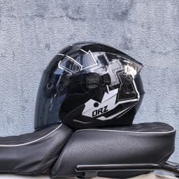 ORZ motorcycle helmet, half face, double mirror, all season men's and women's fashion, half helmet, all season universal