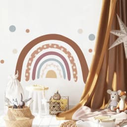 Cartoon Boho Rainbow Wall Sticker Wall Decals Home Decorations Color Mural Sticker Baby Living Bedroom Ornament Home Wallpaper