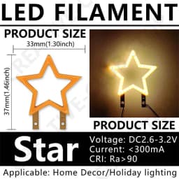 LED Flexible Filament 3V for LED Incandescent Lamp Christmas Tree Lights Party Home Party Christmas Decorations Accessories DIY