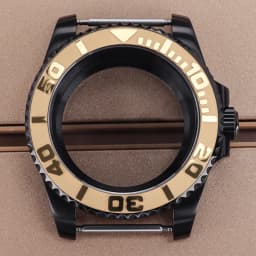 PVD Black NH35 40mm Men's Watch Case Sapphire For SUB Seiko NH35 NH36 NH38 NH34 Miyota 8215 ETA 2824 Movement Yacht-Master 20ATM