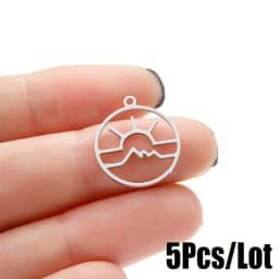 Sun Moon And Star Charm Bracelet Kit Making Supplies Diy Stainless Steel Necklace Pendant Jewelry Creation Trinket Decoration