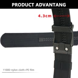 TUSHI Brand 4.3CM Wide double-layer reinforced automatic buckle training quick hanging pistol belt Mens nylon outdoor leisure
