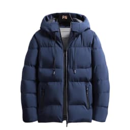 Winter Thickened Hooded Men's Cotton Jacket Warmth Outerwear Bread Style Coat Standard Fit Business Gentleman Daily Wear