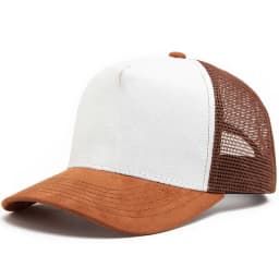 Personality Hot Selling 5 Panel Mesh Suede Trucker Hat High Quality Baseball Cap Spring Summer Breathable Adjustable Sports Hats