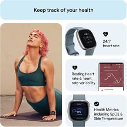 Fitbit Versa 4 Smart Watch Built-in GPS Activity Tracker Heart Rate Tracker Sleep Pressure Monitoring Waterproof Smartwatch