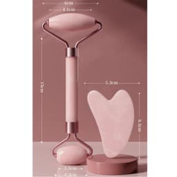 Face And Neck Massager Roller and Guasha Board Resin Non-rose Crystal Jade Roller Beauty Double-ended Massage Skincare Tools