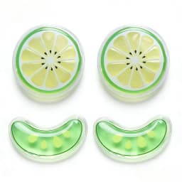 Fruit-Themed Reusable Gel Eye Mask – Hot & Cold Compress Pads for Eye Relaxation, Cooling & Warming Relief (Watermelon/Cucumber)