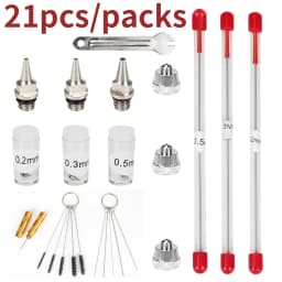 0.2/0.3/0.5mm Airbrush Nozzle Needle Replacement for Airbrushes Spray Gun Model Spraying Paint Maintenance Accessories