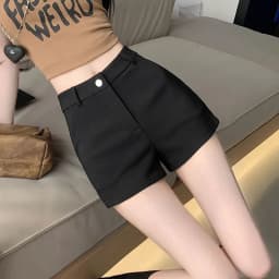 Korean High Waisted A Line Shorts Ladies Solid Color All-Match Slim Casual Short Pants Women Sexy Hot Girl Elastic Tight Shorts