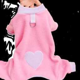 Heart Pattern Dog Pajamas for Small Dogs, Warm Fleece Dog Jumpsuit Yorkie Puppy Onesie Autumn Winter Clothes Chiwawa Pet Apparel