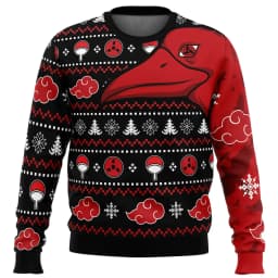Naruto Akatsuki Uchiha Itachi 2026 New Christmas Style Anime Movie Crew Ugly Christmas Hoodie Cosplay Costume Men's and Women's