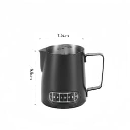 Coffee Milk Frother Jug Temperature Sensing Patch Stainless Steel Accurate Scale Volume Control Advanced Professional CoffeeTool