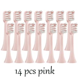 14 PCS SOOCAS X3S Replacement Toothbrush Heads SOOCAS X3U/X3Pro/D2/ D3S/D5 Sonic Electric Tooth Brush Soft Bristle Nozzles