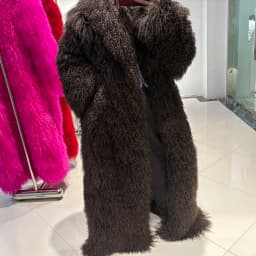 YOLOAgain 135-140cm Floor Length Mongolia Sheep Fur Coat Women Winter Warm Party Long Fur Coat Ladies Overcoat