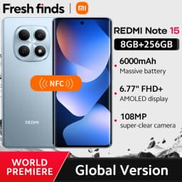 【World Premiere】Global Version Xiaomi Redmi Note 15 MTK Helio G100-Ultra Smartphone 6.77" AMOLED display 108MP camera 6000mAh