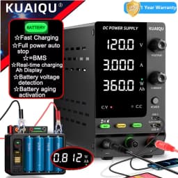 KUAIQU Lab Bench Power Supply Adjustable 3.7V 4.8V 12V 24V 48V 60V 72V 100V Battery Charging For R&D,Activate battery,BMS Test