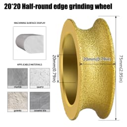 Brazed Stone Edge Grinding Wheel Diamond Roman Wheel Grinding Wheel Tile Marble Grooving and Edge Grinding Tools