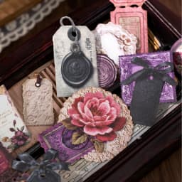 Journal GO 30pcs Manor Letterhead Vintage Flower Label Collage Scrapbook Sticker Creative DIY Journaling Card Craft Making Decal