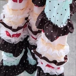 High-end Sweet Patchwork Polka Dot Chiffon Long Skirts Y2K Skirt Women High Waist Multi-Layer A-line Flower Print Skirt Harajuku