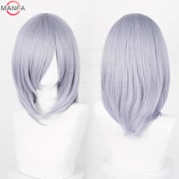 40cm Medium Basic Anime Cosplay Wig Bang Blond Black White Red Pink Green Brown Gold Blue Heat Resistant Synthetic Hair Wigs