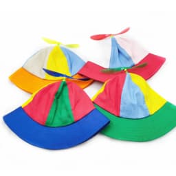 New Custom Logo Parent Child Cotton Helicopter Propeller Bucket Cap Outdoor Unisex Color Matching Sun Protection Fisherman Hat