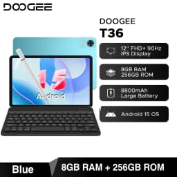 Global Version DOOGEE T36 Android 15 Tablet 8+256GB 12'' FHD+ 90Hz IPS Display Unisoc T620 Octa Core 8800mAh Battery Widevine L1