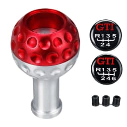 5&6 Speed Black Silver Blue Red with 8/10/12mm Aluminium Adapters Universal Gear Shift Knob For VW Scirocco for Jetta Golf Ball