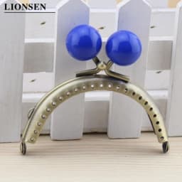 8.5cm Big beads Antique Bronze metal Purse Frame Handle for Clutch Bag Handbag Accessories Making Kiss Clasp Lock