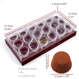 3D Polycarbonate Chocolate Molds Sphere Diamond Chocolate Bonbons Candy Bar Professional Confectionery Baking Pastry Tools