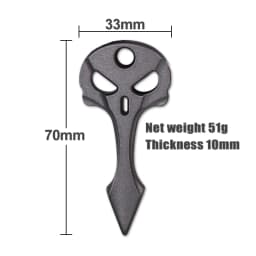 Multi-functional Skull Metal EDC Necklace with Paracord, Alloy Pendant, Portable Emergency Survival Tool for Outdoor Camping