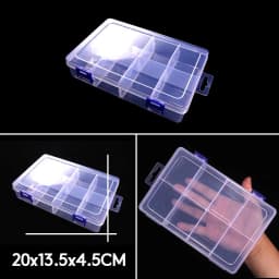 Rectangle Round Square Transparent Plastic Carrying Case For Bead Compartment Adjustable Container Jewelry Storage Box Wholesale