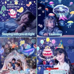 Ocean Night Light Projector,Stars Projector for Ceiling, 360 Degree Rotation Jellyfish Kids Decor Night Light for Birthday Gifts