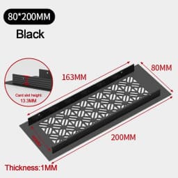 50/80cm Wide Rectangle Aluminum Alloy Air Vent Ventilator Grille Cover Doors Cabinet Wardrobe Breathable Mesh Air Vent