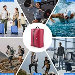 Vacuum Storage Bags Packing Cube IP67 Waterproof PU Polyester 17L Soft Portable White Black Pink Travel Bag Pump Sold Separately