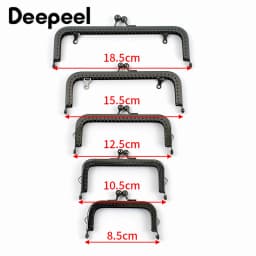 1-5Pcs 8.5-18.5cm Vintage Pattern Purse Frame Women Bags Handle Metal Square Kiss Clasp Lock Sewing Brackets Accessories