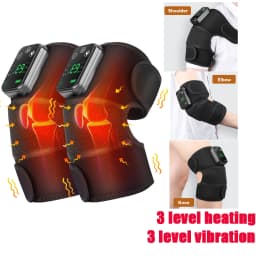 Eletric Knee Heating Massager 3 in 1 Elbow Shoulder Knee Pad Thermal Vibration Leg Support Belt Muscle Relax 3-Speed Heated