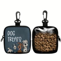 1 Pc Pet Snack Bag Cartoon Printed Portable Dog Training Bag Suitable For Dog Walks Outdoor Training Multifunctional Reward Bag