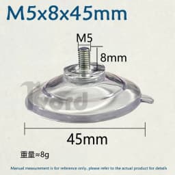 M4 M5 M6 M8 Transparent Suckers With Screw PVC Plastic Sucker Pad Holder Turn Nut Glass Table Tops Storage Tool Hooks