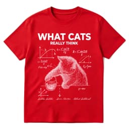 Funny What Cat Really Think T-shirt Physics Quantum Mechanics Print T-shirts Cotton Casual Oversized Short Sleeve T Shirts Tops