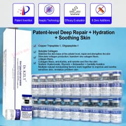 0.25 mm Microneedle Serum GHK-Cu Blue Copper Peptide Lyophilized Powder Ampoule Set Skin Repair Firming HydrationKorean Skincare