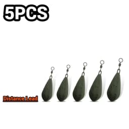 Carp Fishing Inline Sinkers Set 5PCS 42G-128G Lead Weights for Versatile Carp Rig Setup Stable Casting Fishing Tackle